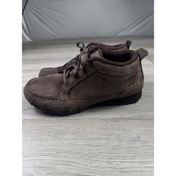 Skechers Shoes - Skechers Chelsea Boots Womens 9.5 Bikers Lineage Round Toe Laced Up Casual Brown